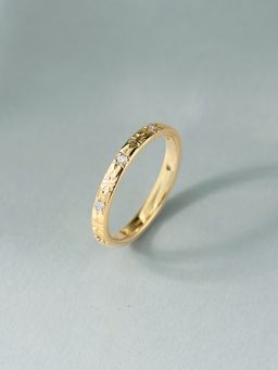 Ornate Jewels - 10K Yellow Gold 0.15 Carat Lab Grown Diamond Band Wedding Ring for Women & Girls