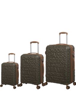 it luggage - Destination Dark Olive Set of 3 28-24-20 Inches Expandable Hardsided TSA Trolley