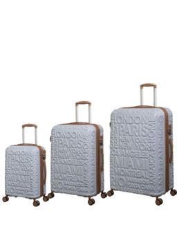 it luggage - Destination Pearl Blue Set of 3 28-24-20 Inches Expandable Hardsided TSA Trolley