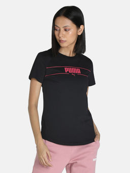 Puma - Small Cat Logo Tee Women Black T-shirt