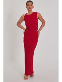 Quiz Clothing - Red Women's Solid Co-Ord Set