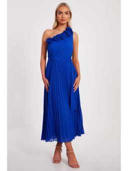 Quiz Clothing - Blue Women A-Line Dress With Belt