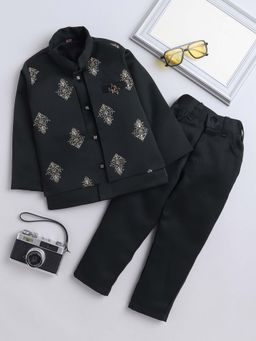 FOURFOLDS - Green Boys Indo Blazer & Trouser (Set of 2)