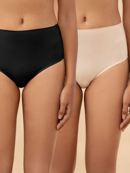 Nykd by Nykaa - InvisiBlend™ No VPL Full Brief Pack of 2-NYP210-Black & Nude