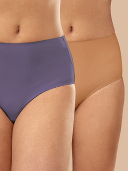 Nykd by Nykaa - InvisiBlend™ No VPL Full Brief Pack of 2-NYP210-Tan & Grape