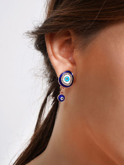 Joker and Witch - Felix Blue Evil Eye Earringsfor Women