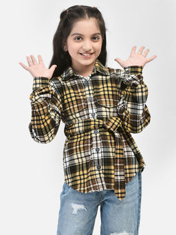 CRIMSOUNE CLUB - Girls Multi-color Checked Shirt (Set of 2)