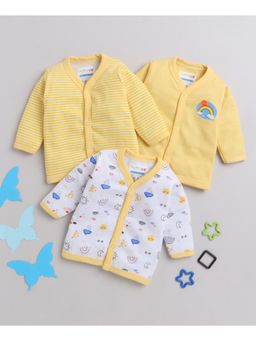 Bumzee - Yellow Boys Full Sleeves Jablas (Pack of 3)