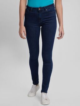Spykar - Women Dark Blue Lycra Super Skinny Fit Ankle Length Jeans (alexa)