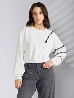 SHOWOFFFF - Women's White Crop Top