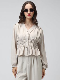 SHOWOFF - Women's Beige Top