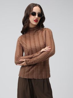 SHOWOFF - Women's Brown Top