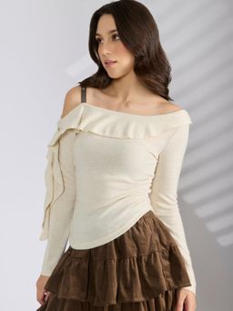 SHOWOFF - Women's Cream Top