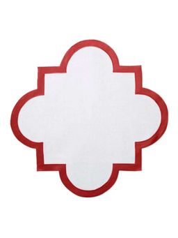 Faaya Gifting - Crimson Border Portico Red Table Mats (Pack of 4)