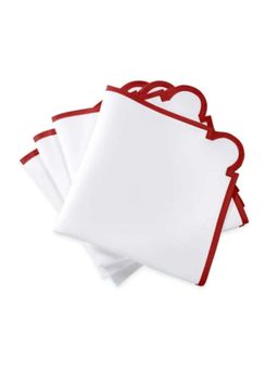 Faaya Gifting - Crimson Border Portico Table Napkins (Pack of 4)
