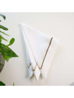 Faaya Gifting - Champagne Thread Heritage Table Napkins (Pack of 4)
