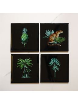Faaya Gifting - Amazonia Night Glass Coasters (Pack of 4)
