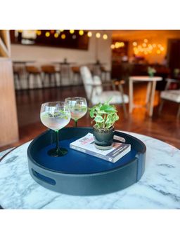 Faaya Gifting - Bella Pelle Casa Leather Black Bar Tray