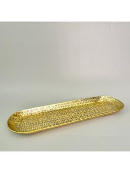 Faaya Gifting - Ela Gold Rect Oval Hammered Platter