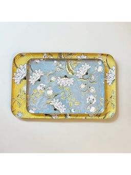 Faaya Gifting - Ethnic Chintz Metal Serving Platters (Pack of 2)