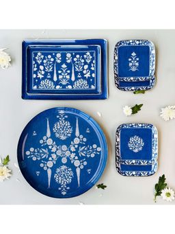 Faaya Gifting - Royal Malabar Serving Platters with Quarter Plates (Pack of 7)