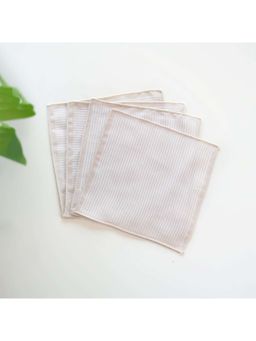 Faaya Gifting - Sandstone Printed Cocktail Beige Napkins (Pack of 4)
