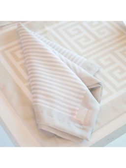 Faaya Gifting - Sandstone Printed Beige Table Napkins (Pack of 4)