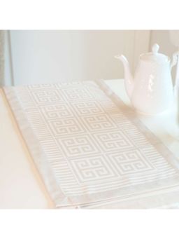 Faaya Gifting - Sandstone Printed Beige Table Runner