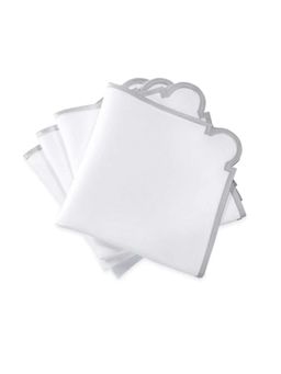 Faaya Gifting - Stone Edge Portico Table White Napkins (Pack of 4)