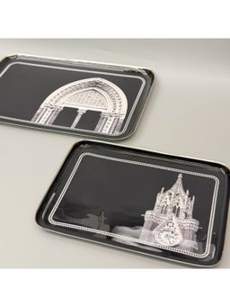 Faaya Gifting - Timeless Mumbai Metal Rectangle Black Tray