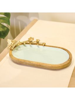 Faaya Gifting - Assame Autumn Wooden Oval Platter