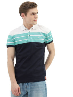 United Colors of Benetton - Men Multi-Color Striped Polo Collar T-Shirt