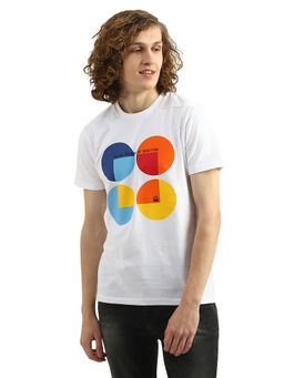 United Colors of Benetton - Men White Printed Round Neck T-Shirt