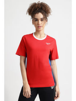 Reebok - Women Colorblock Red T-Shirt