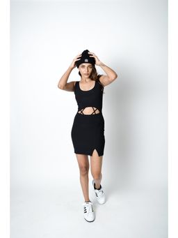HOP HEAD - Women Black Solid Bodycon Dress