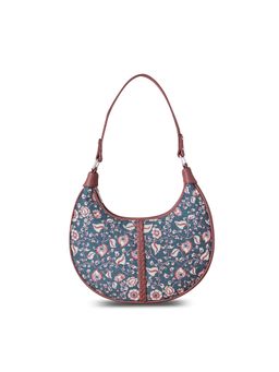 Zouk - Women Handcrafted Kalamkari Hobo Bag for Office and College-Blue