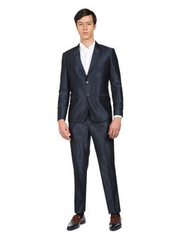 AD By Arvind - Men Charcoal Single Breasted Two Piece Suit (Set of 2)