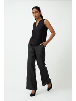 Saltpetre - Salwomen Solid Grey Long Wide Leg Trouser
