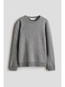 H&M - Boys Grey Fine-Knit Jumper