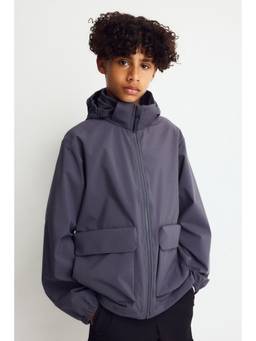 H&M - Boys Grey Hooded Softshell Jacket