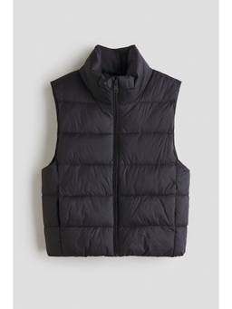 H&M - Girls Black Nylon Puffer Gilet