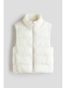 H&M - Girls White Nylon Puffer Gilet