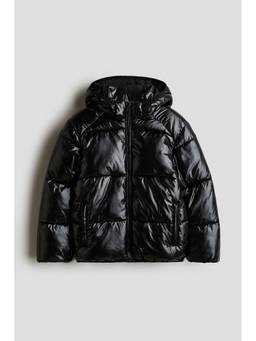 H&M - Boys Black Hooded Puffer Jacket
