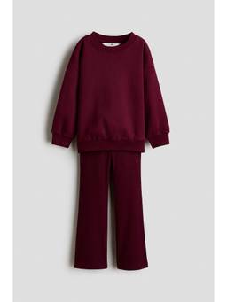 H&M - Girls Red 2-Piece Sweatshirt And Leggings