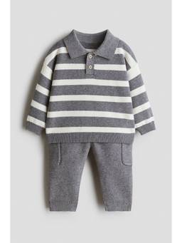 H&M - Boys Grey 2-Piece Knitted Set