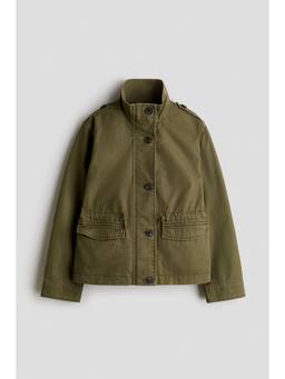 H&M - Girls Green Cotton Utility Jacket