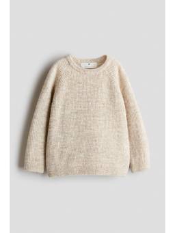 H&M - Boys Beige Loose-Fit Waffle-Knit Jumper