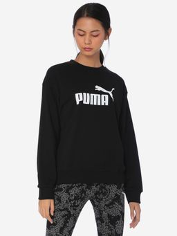 Puma - Black Solid/Plain Full Sleeves Regular Sweatshirt