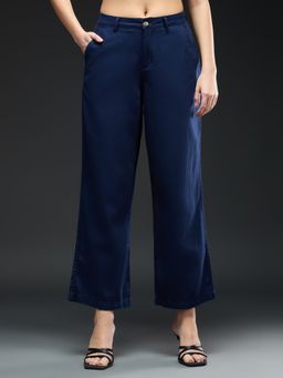 Globus - Navy Blue Solid/Plain Trouser