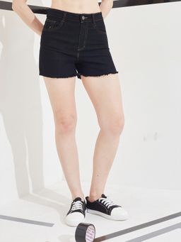 DOLCE CRUDO - Black Solid/Plain Shorts